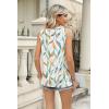 imageZeagoo Womens Summer Tank Tops 2025 V Neck Sleeveless Casual Loose Fit T Shirts Side Split Going Out Tops Tunic1printed Leave
