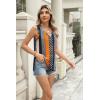 imageZeagoo Womens Summer Tank Tops 2025 V Neck Sleeveless Casual Loose Fit T Shirts Side Split Going Out Tops Tunic2color Strip