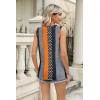 imageZeagoo Womens Summer Tank Tops 2025 V Neck Sleeveless Casual Loose Fit T Shirts Side Split Going Out Tops Tunic2color Strip