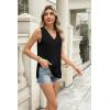 imageZeagoo Womens Summer Tank Tops 2025 V Neck Sleeveless Casual Loose Fit T Shirts Side Split Going Out Tops TunicBlack