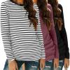 Stripe Black+black+maroon