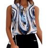 imageZeagoo Womens Sleeveless Button Down Shirts Blouses Solid Casual Loose V Neck Tank Tops for Work SXXLInk Dark Blue