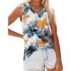 imageZeagoo Womens Summer Tank Tops 2025 V Neck Sleeveless Casual Loose Fit T Shirts Side Split Going Out Tops Tunic1printed Flower