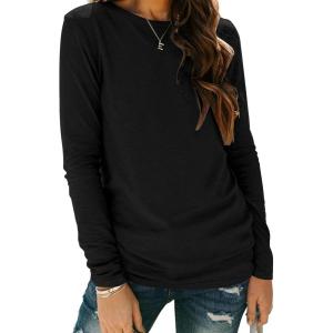 imageZeagoo 3 Pack Long Sleeve Shirts for Women Casual Soft Crewneck Basic Tee Tops Fall Outfit ClothesA Black1 Piece
