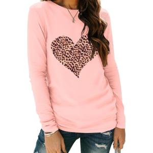 imageZeagoo 3 Pack Long Sleeve Shirts for Women Casual Soft Crewneck Basic Tee Tops Fall Outfit ClothesA Heart P1 Piece