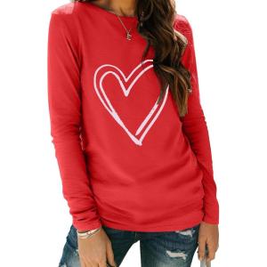imageZeagoo 3 Pack Long Sleeve Shirts for Women Casual Soft Crewneck Basic Tee Tops Fall Outfit ClothesA Heart1 Piece