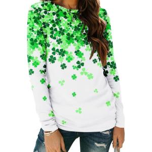 imageZeagoo 3 Pack Long Sleeve Shirts for Women Casual Soft Crewneck Basic Tee Tops Fall Outfit ClothesA Shamrock1 Piece