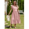 imageZeagoo Women Summer Midi A Line Dress Short Sleeve Casual Flowy Tiered Beach Long Sundress with Pockets 2025 Vacation TravelJh1