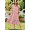 imageZeagoo Women Summer Midi A Line Dress Short Sleeve Casual Flowy Tiered Beach Long Sundress with Pockets 2025 Vacation TravelJh1