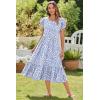 imageZeagoo Women Summer Midi A Line Dress Short Sleeve Casual Flowy Tiered Beach Long Sundress with Pockets 2025 Vacation TravelJh529