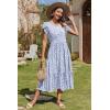 imageZeagoo Women Summer Midi A Line Dress Short Sleeve Casual Flowy Tiered Beach Long Sundress with Pockets 2025 Vacation TravelJh529