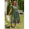 imageZeagoo Women Summer Midi A Line Dress Short Sleeve Casual Flowy Tiered Beach Long Sundress with Pockets 2025 Vacation TravelMz840