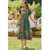 imageZeagoo Women Summer Midi A Line Dress Short Sleeve Casual Flowy Tiered Beach Long Sundress with Pockets 2025 Vacation TravelMz840