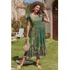 imageZeagoo Women Summer Midi A Line Dress Short Sleeve Casual Flowy Tiered Beach Long Sundress with Pockets 2025 Vacation TravelMz840