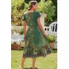 imageZeagoo Women Summer Midi A Line Dress Short Sleeve Casual Flowy Tiered Beach Long Sundress with Pockets 2025 Vacation TravelMz840