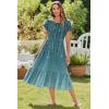 imageZeagoo Women Summer Midi A Line Dress Short Sleeve Casual Flowy Tiered Beach Long Sundress with Pockets 2025 Vacation TravelXh363