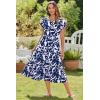 imageZeagoo Women Summer Midi A Line Dress Short Sleeve Casual Flowy Tiered Beach Long Sundress with Pockets 2025 Vacation TravelZw522