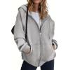 imageZeagoo Essentials Hoodie Zip Up Hoodie 2025 Womens Fashion Oversized Sweatshirt For Women Y2k Hoodie Fleece JacketsAlight Grey