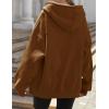 imageZeagoo Essentials Hoodie Zip Up Hoodie 2025 Womens Fashion Oversized Sweatshirt For Women Y2k Hoodie Fleece JacketsBrown