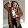 imageZeagoo Essentials Hoodie Zip Up Hoodie 2025 Womens Fashion Oversized Sweatshirt For Women Y2k Hoodie Fleece JacketsBrown
