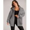 imageZeagoo Essentials Hoodie Zip Up Hoodie 2025 Womens Fashion Oversized Sweatshirt For Women Y2k Hoodie Fleece JacketsDark Grey