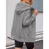 imageZeagoo Essentials Hoodie Zip Up Hoodie 2025 Womens Fashion Oversized Sweatshirt For Women Y2k Hoodie Fleece JacketsDark Grey