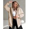 imageZeagoo Essentials Hoodie Zip Up Hoodie 2025 Womens Fashion Oversized Sweatshirt For Women Y2k Hoodie Fleece JacketsKhaki