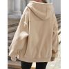 imageZeagoo Essentials Hoodie Zip Up Hoodie 2025 Womens Fashion Oversized Sweatshirt For Women Y2k Hoodie Fleece JacketsKhaki