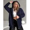 imageZeagoo Essentials Hoodie Zip Up Hoodie 2025 Womens Fashion Oversized Sweatshirt For Women Y2k Hoodie Fleece JacketsNavy