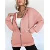 imageZeagoo Essentials Hoodie Zip Up Hoodie 2025 Womens Fashion Oversized Sweatshirt For Women Y2k Hoodie Fleece JacketsPink