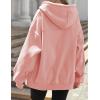 imageZeagoo Essentials Hoodie Zip Up Hoodie 2025 Womens Fashion Oversized Sweatshirt For Women Y2k Hoodie Fleece JacketsPink