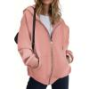 imageZeagoo Essentials Hoodie Zip Up Hoodie 2025 Womens Fashion Oversized Sweatshirt For Women Y2k Hoodie Fleece JacketsPink