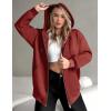 imageZeagoo Essentials Hoodie Zip Up Hoodie 2025 Womens Fashion Oversized Sweatshirt For Women Y2k Hoodie Fleece JacketsRed
