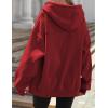 imageZeagoo Essentials Hoodie Zip Up Hoodie 2025 Womens Fashion Oversized Sweatshirt For Women Y2k Hoodie Fleece JacketsRed
