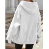 imageZeagoo Essentials Hoodie Zip Up Hoodie 2025 Womens Fashion Oversized Sweatshirt For Women Y2k Hoodie Fleece JacketsWhite