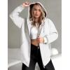 imageZeagoo Essentials Hoodie Zip Up Hoodie 2025 Womens Fashion Oversized Sweatshirt For Women Y2k Hoodie Fleece JacketsWhite