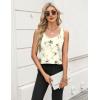imageZeagoo Silk Satin Tank Tops for Women Scoop Neck Sleeveless Camisole Tops 2025 Summer Basic BlousesBlack Flower