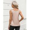 imageZeagoo Silk Satin Tank Tops for Women Scoop Neck Sleeveless Camisole Tops 2025 Summer Basic BlousesChampagne