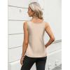 imageZeagoo Silk Satin Tank Tops for Women Scoop Neck Sleeveless Camisole Tops 2025 Summer Basic BlousesLight Champagne