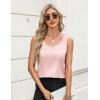 imageZeagoo Silk Satin Tank Tops for Women Scoop Neck Sleeveless Camisole Tops 2025 Summer Basic BlousesLight Pink