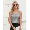imageZeagoo Silk Satin Tank Tops for Women Scoop Neck Sleeveless Camisole Tops 2025 Summer Basic BlousesMisty Grey
