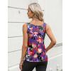 imageZeagoo Silk Satin Tank Tops for Women Scoop Neck Sleeveless Camisole Tops 2025 Summer Basic BlousesPrint  Multicolored