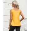 imageZeagoo Silk Satin Tank Tops for Women Scoop Neck Sleeveless Camisole Tops 2025 Summer Basic BlousesYellow