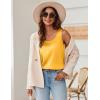 imageZeagoo Silk Satin Tank Tops for Women Scoop Neck Sleeveless Camisole Tops 2025 Summer Basic BlousesYellow