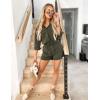 imageZeagoo Womens 2 Piece Lounge Tracksuit Outfit Sets Cotton Linen High Low Shirt and Drawstring Casual Shorts Set03army Green