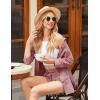 imageZeagoo Womens 2 Piece Lounge Tracksuit Outfit Sets Cotton Linen High Low Shirt and Drawstring Casual Shorts SetDark Pink