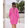imageZeagoo Womens 2 Piece Lounge Tracksuit Outfit Sets Cotton Linen High Low Shirt and Drawstring Casual Shorts SetRose Red