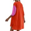 imageZeagoo Womens 2 Piece Lounge Tracksuit Outfit Sets Cotton Linen High Low Shirt and Drawstring Casual Shorts SetRose Redorange