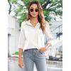 imageZeagoo Womens Button Down Shirt Long Sleeve ClassicFit Dress Shirts Solid Work Office BlouseAwhite