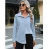 imageZeagoo Womens Button Down Shirt Long Sleeve ClassicFit Dress Shirts Solid Work Office BlouseLight Blue